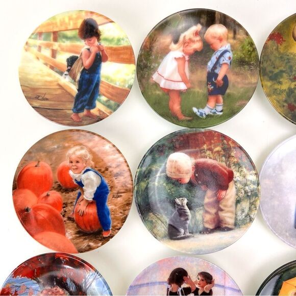 Lot Of 17 Vintage Donald Zolan Mini Plates Pemberton & Oaks - Picture 2 of 16